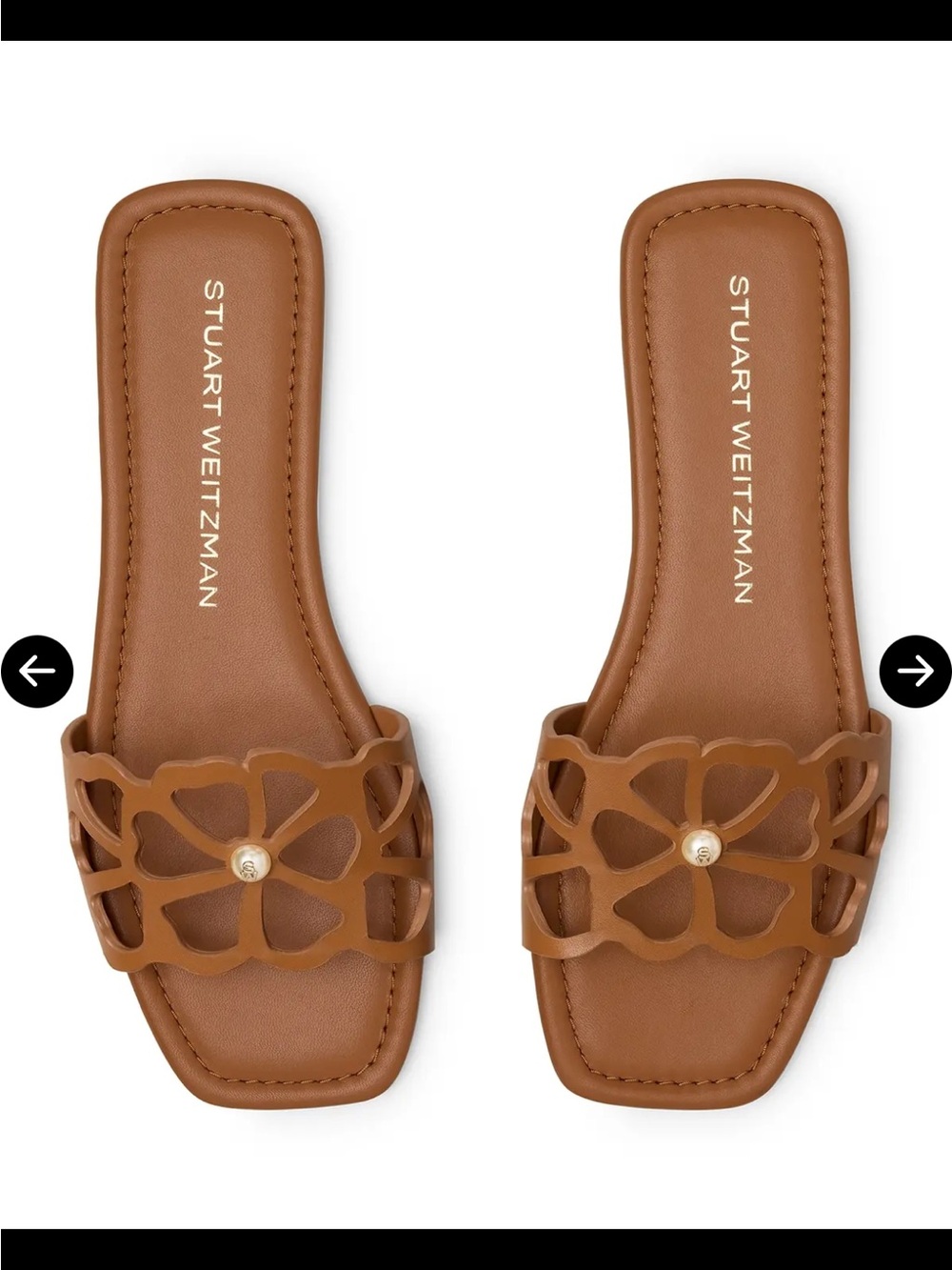 Stuart Weitzman Brown Jasmine Slide Sandals Size 10 | Macchiatto